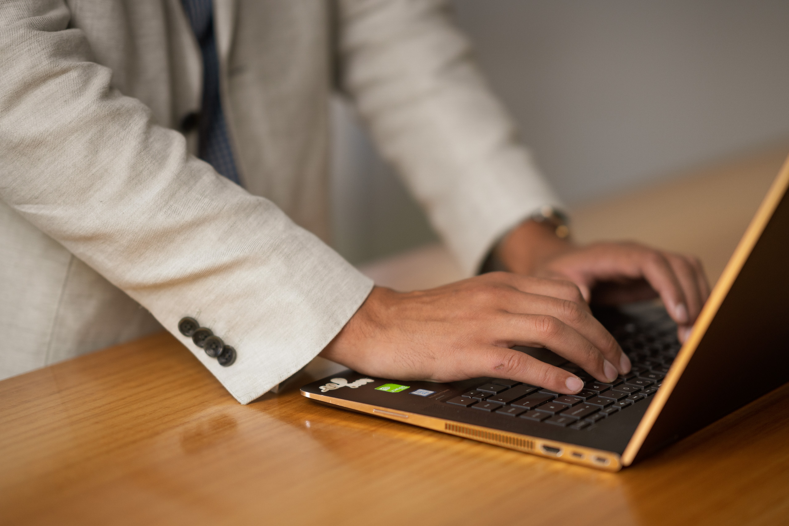 2022 06 Male Laptop Typing