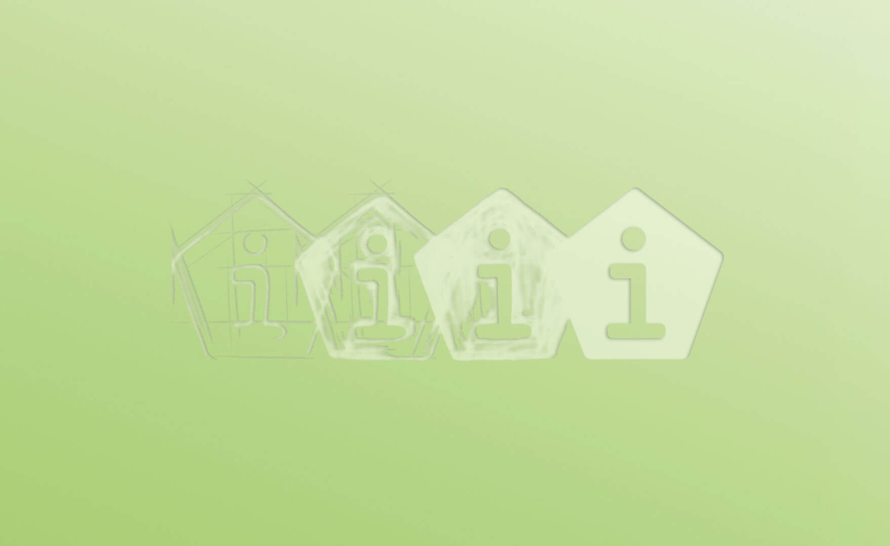news - The Information Leadership logo on a green background, gradually moving from a pencil design to the completed logo