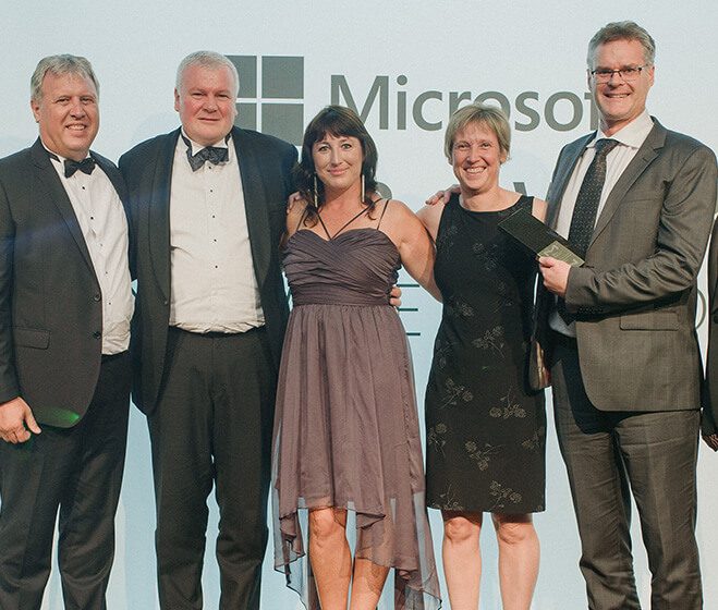 news - New Zealand Information Leadership representatives at a Microsoft awards ceremony