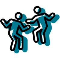 Dancing Users teal shadow