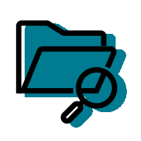 File and find teal shadow