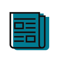 Newspaper Teal Shadow