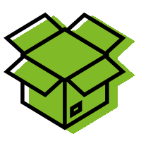 Open box green shadow