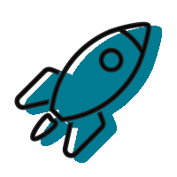Rocket teal shadow