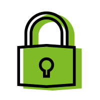 padlock green shadow