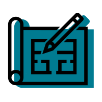 puzzle map teal shadow