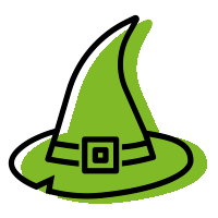 wizard hat green shadow
