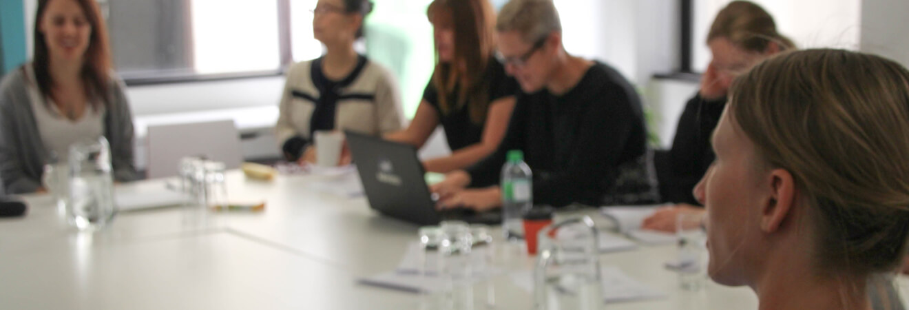 wide - out of focus attendees at an Office 365 workshop or course