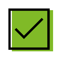 checked box with green shadow